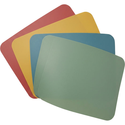Tracse Flexible Plastic Cutting Mats, Heavy Duty Multicolor Cutting Board Sheets, BPA-Free, 4 Pack