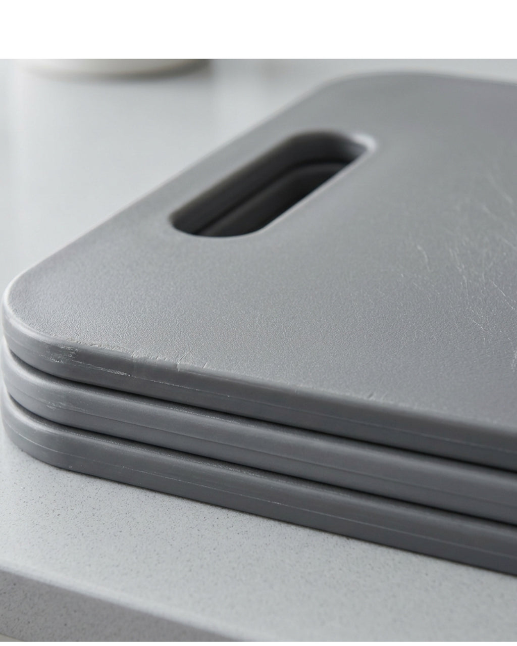 Tracse Plastic Cutting Board Set Gray 3 Pack