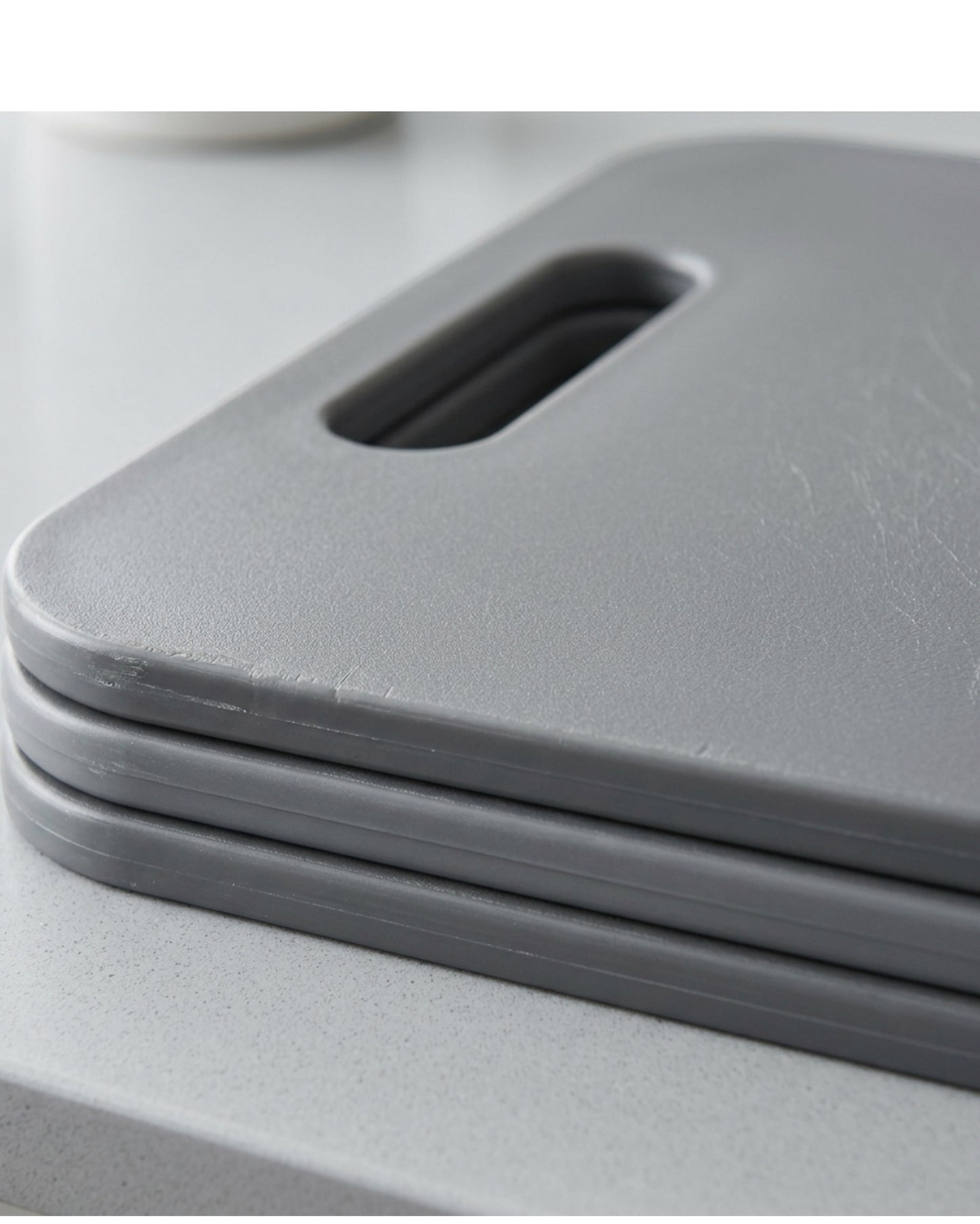 Tracse Plastic Cutting Board Set, BPA-Free Kitchen Chopping Boards, Gray, 3 Pack