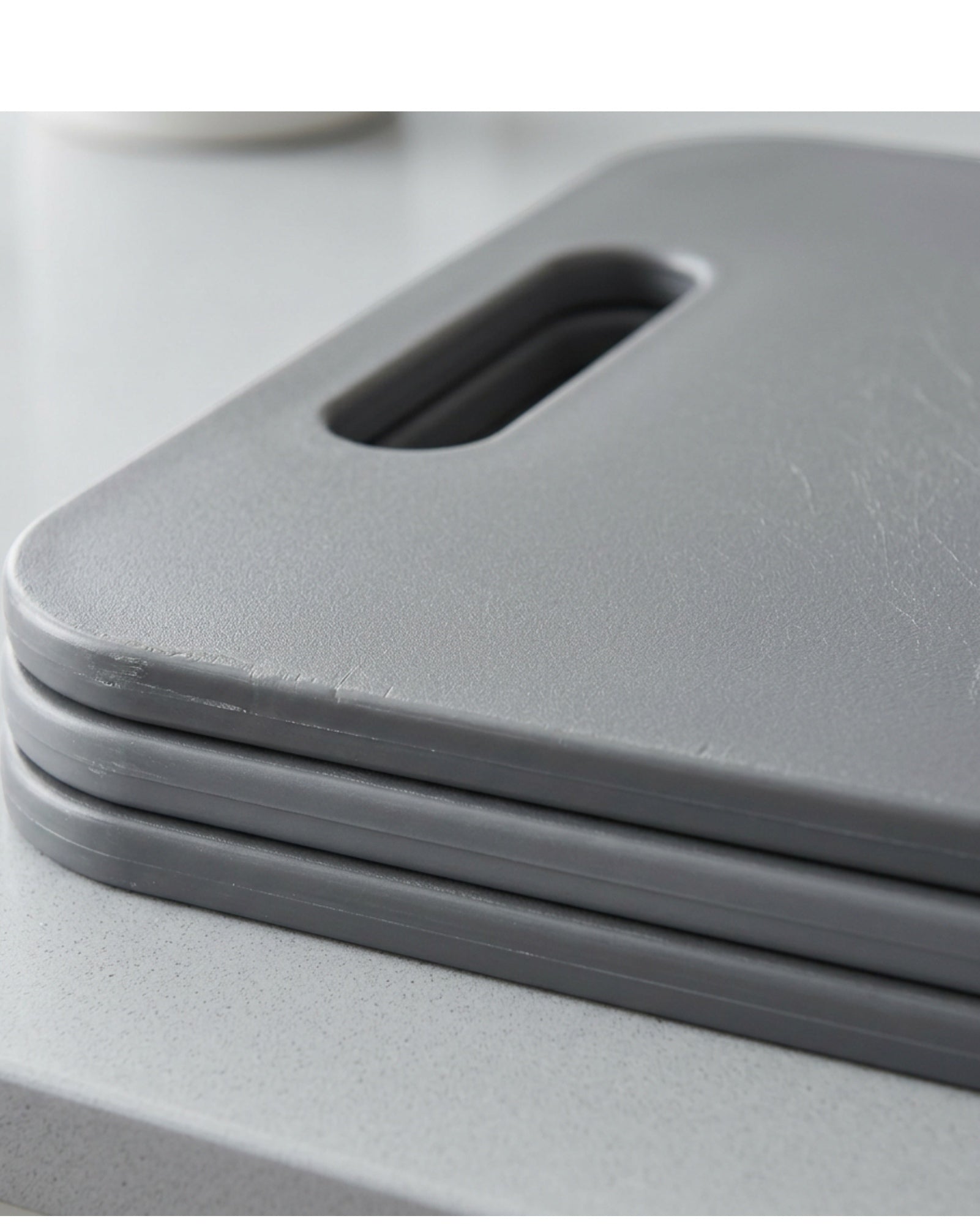Tracse Plastic Cutting Board Set Gray 3 Pack