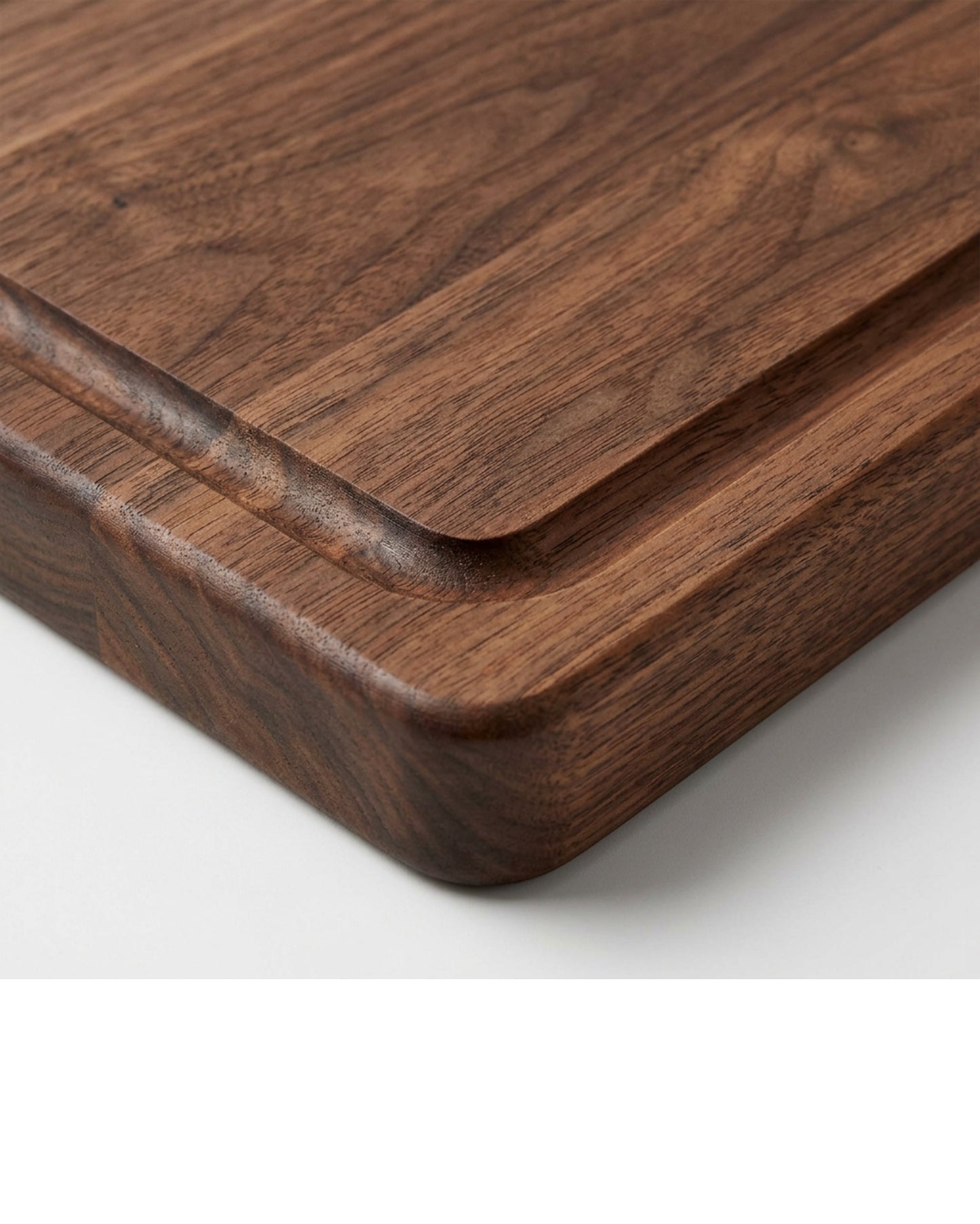 Tracse Natural Walnut Wood Carving Board 17 x 12 in with Deep Juice Groove