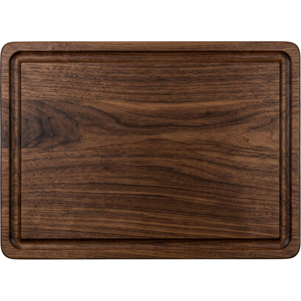 Tracse Natural Walnut Wood Carving Board 17 x 12 in with Deep Juice Groove